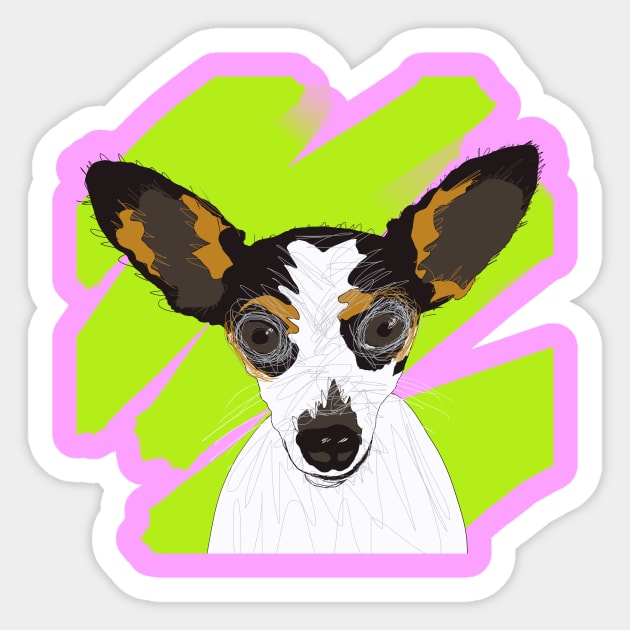 Pippi the Rescue Dog Sticker by AgnesTramm 